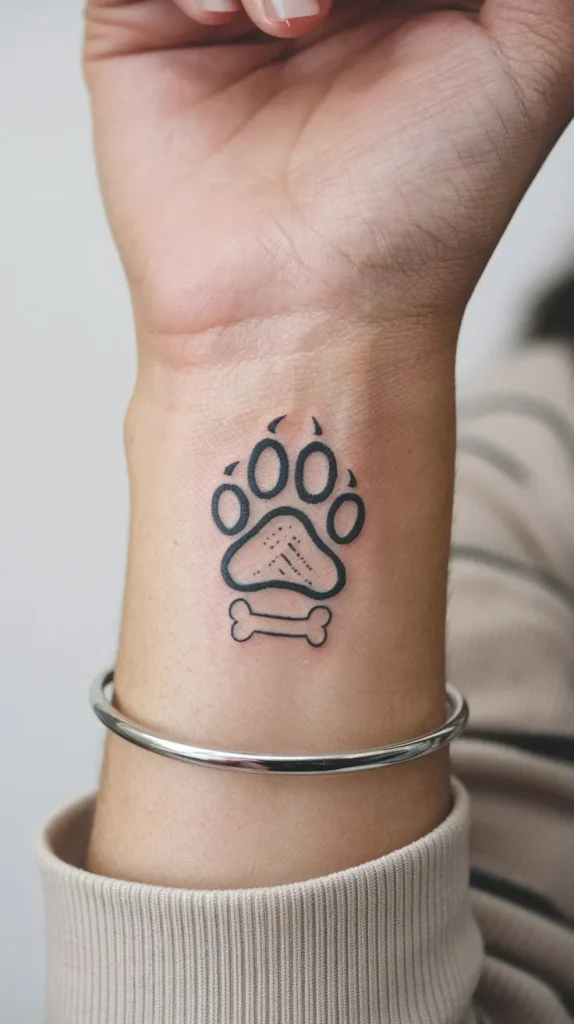 10 Pawprint Tattoo Ideas to Honor Your Furry Friend 8 10 Pawprint Tattoo Ideas to Honor Your Furry Friend