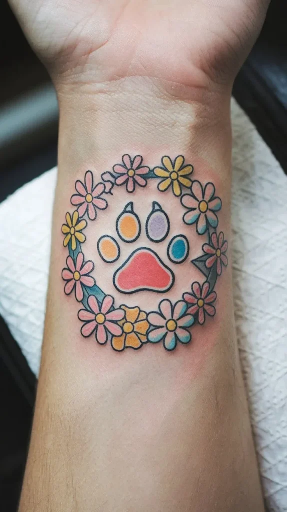 10 Pawprint Tattoo Ideas to Honor Your Furry Friend 5 10 Pawprint Tattoo Ideas to Honor Your Furry Friend