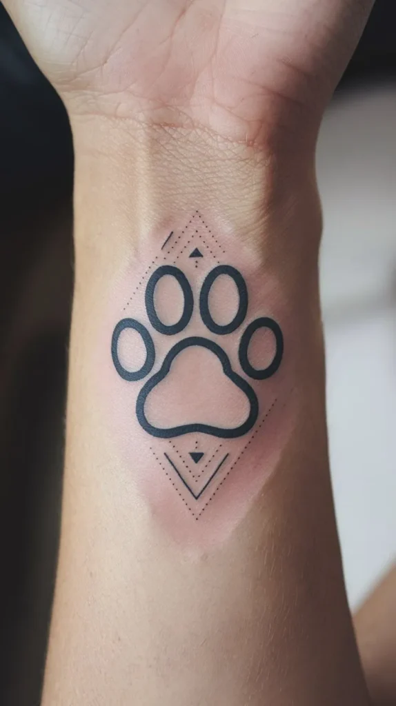 10 Pawprint Tattoo Ideas to Honor Your Furry Friend 6 10 Pawprint Tattoo Ideas to Honor Your Furry Friend