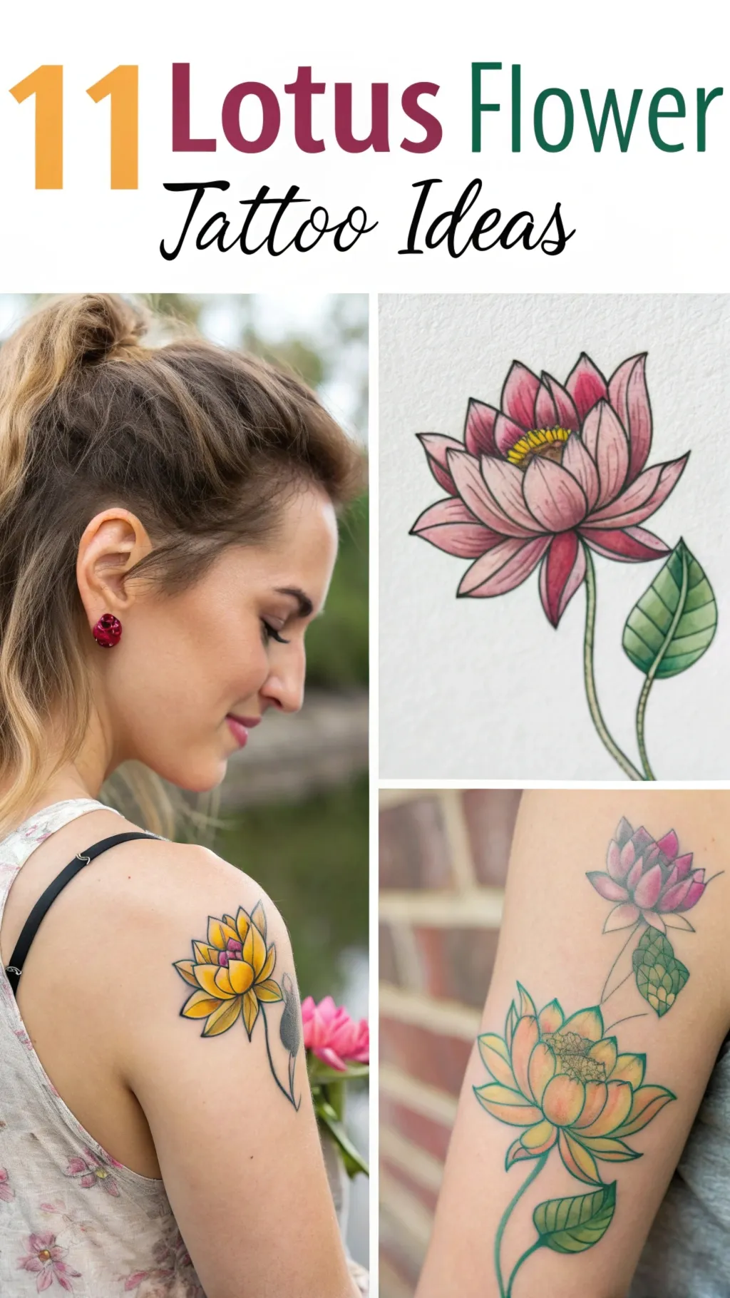 Read more about the article 11 Lotus Flower Tattoo Ideas That Symbolize Purity & Awakening