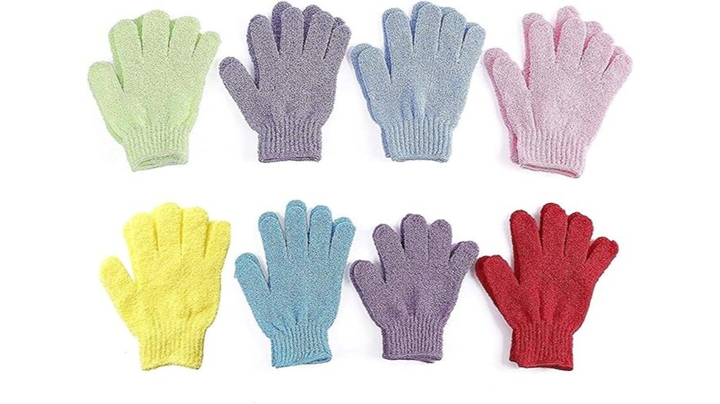 exfoliating body gloves set