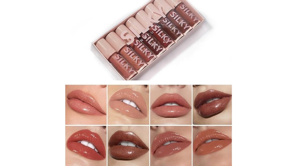glossy 8 piece lip gloss