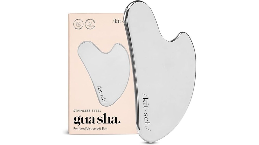 silver stainless steel gua sha