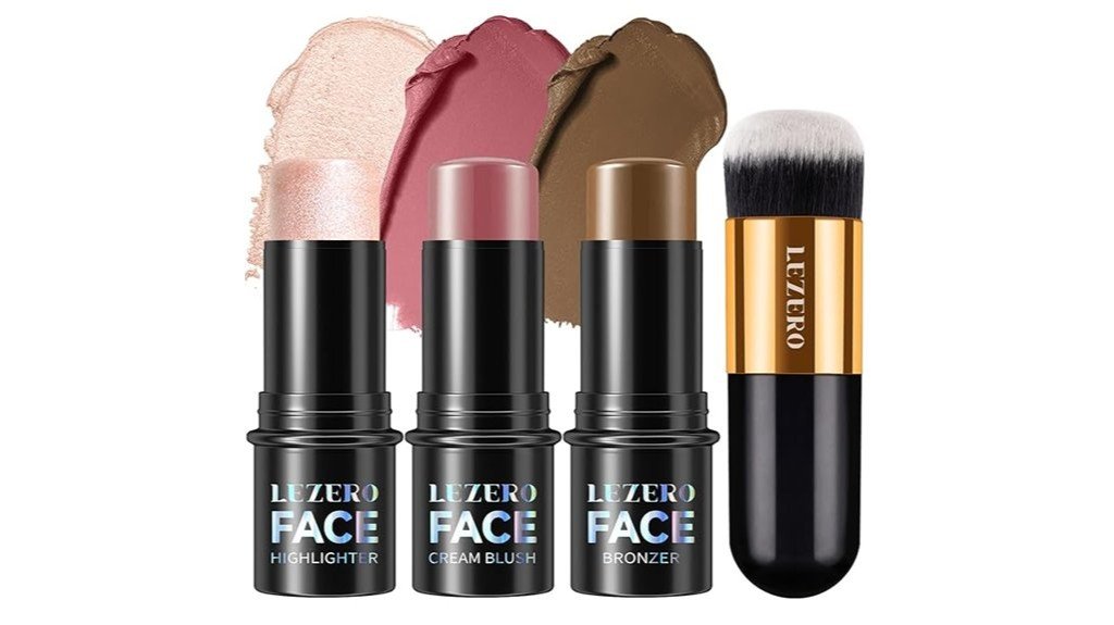 three piece makeup stick kit